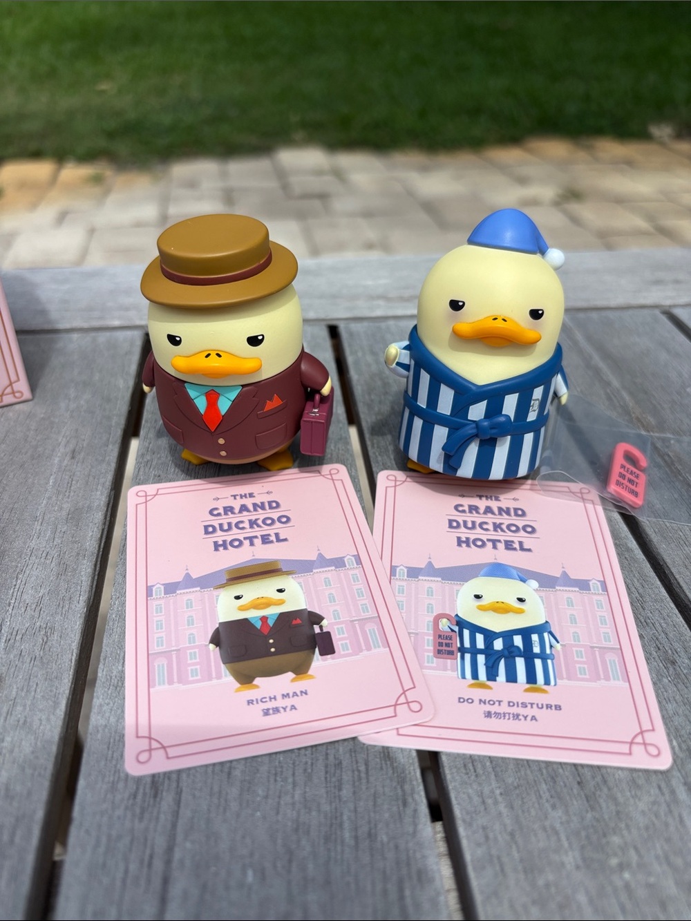 Pop Mart Grand Duckoo Hotel Duck Figurines - Rich Man /Do Not Disturb (Set of 2)
